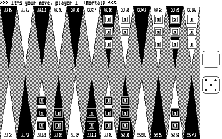 Backgammon atari screenshot